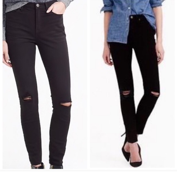 NWT J. Crew Lookout High Rise Skinny Jean with holes on knees - Picture 10 of 10